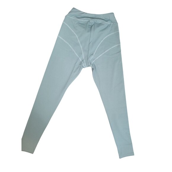 PrettyLittleThing Steel Blue Stitch Detail Gym Leggings Size 4 - Picture 3 of 8